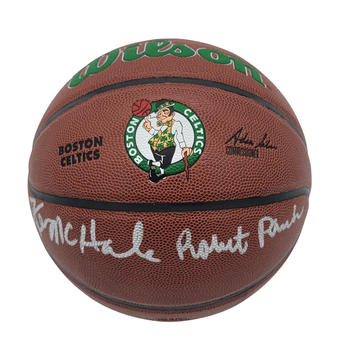 Kevin McHale Robert Parish Signed Boston Celtics Logo Basketball - Beckett-Powers Sports Memorabilia
