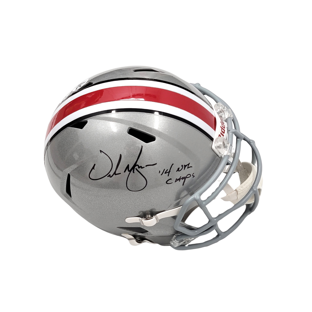 Urban Meyer Signed Ohio State Replica Full Size Helmet W/ '14 Natl Champs - Beckett-Powers Sports Memorabilia