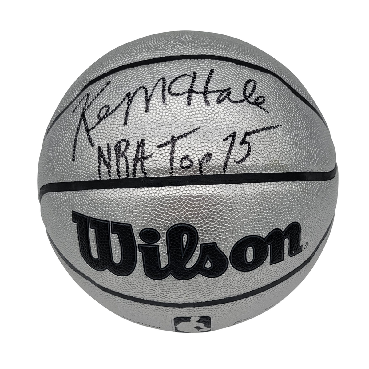 Kevin McHale Signed Boston Celtics Platinum Edition Basketball W/ NBA Top 75 - Beckett-Powers Sports Memorabilia