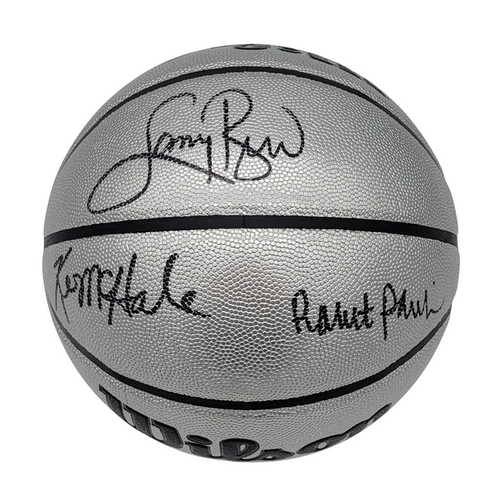 Larry Bird Kevin McHale Robert Parish Signed Boston Celtics Platinum Edition Basketball Beckett-Powers Sports Memorabilia