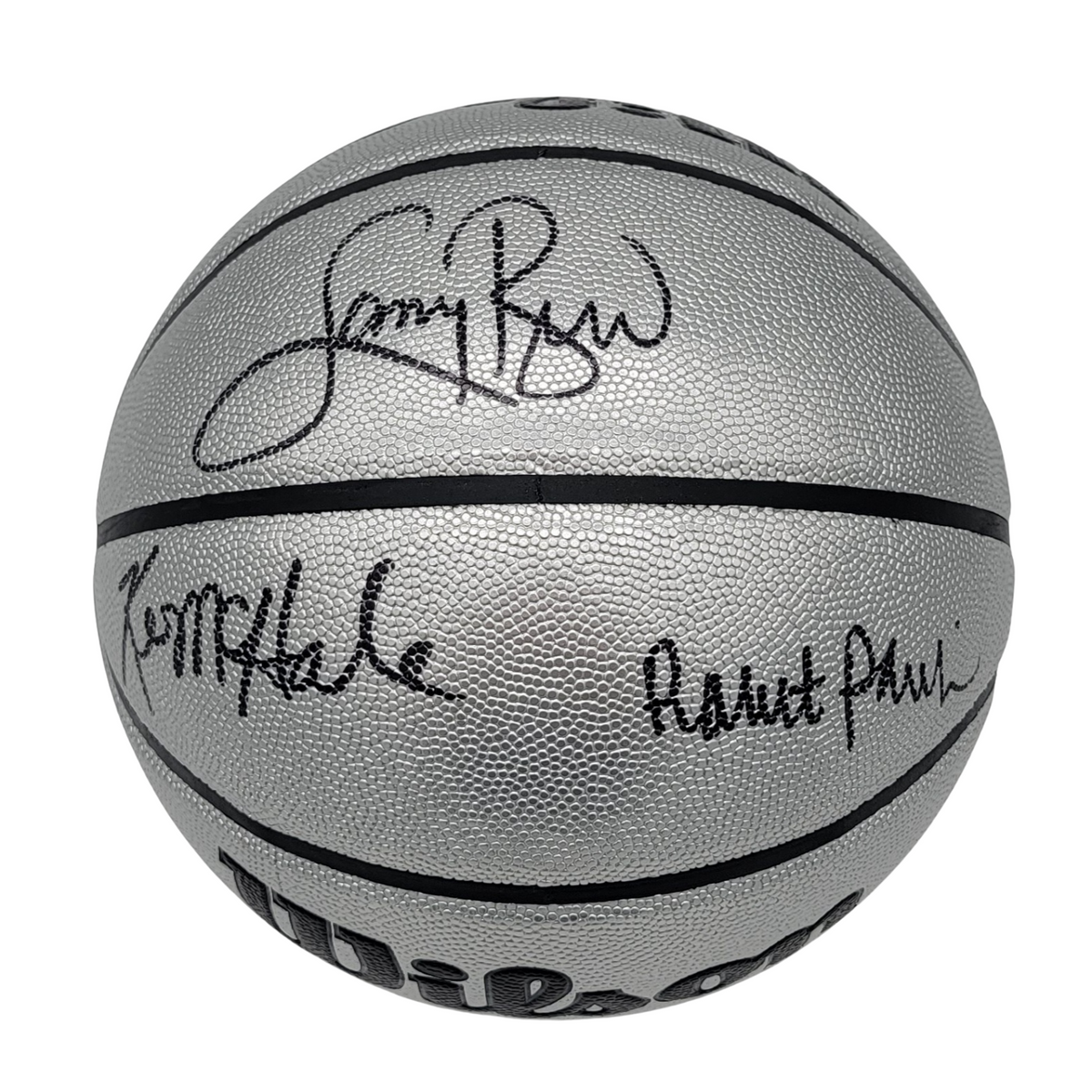 Larry Bird Kevin McHale Robert Parish Signed Boston Celtics Platinum Edition Basketball Beckett-Powers Sports Memorabilia