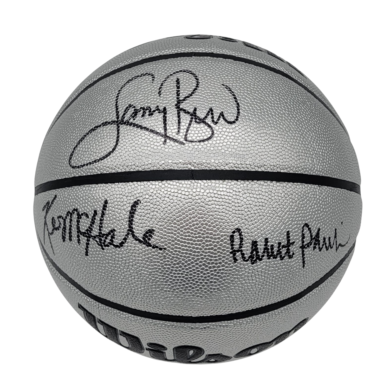 Larry Bird Kevin McHale Robert Parish Signed Boston Celtics Platinum Edition Basketball Beckett-Powers Sports Memorabilia