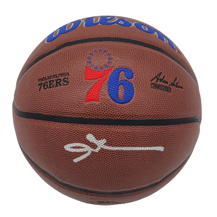 Allen Iverson Signed Philadelphia 76ers Logo Wilson NBA Basketball - Beckett-Powers Sports Memorabilia
