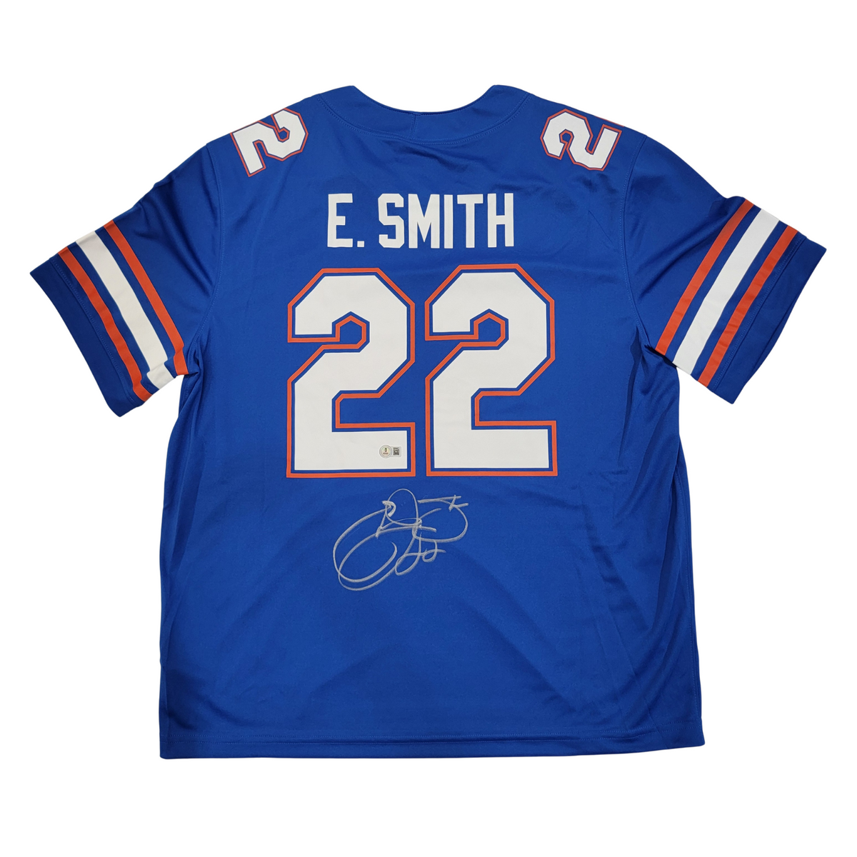 Emmitt Smith Signed Florida Gators Nike Jordan Blue Jersey - Beckett-Powers Sports Memorabilia