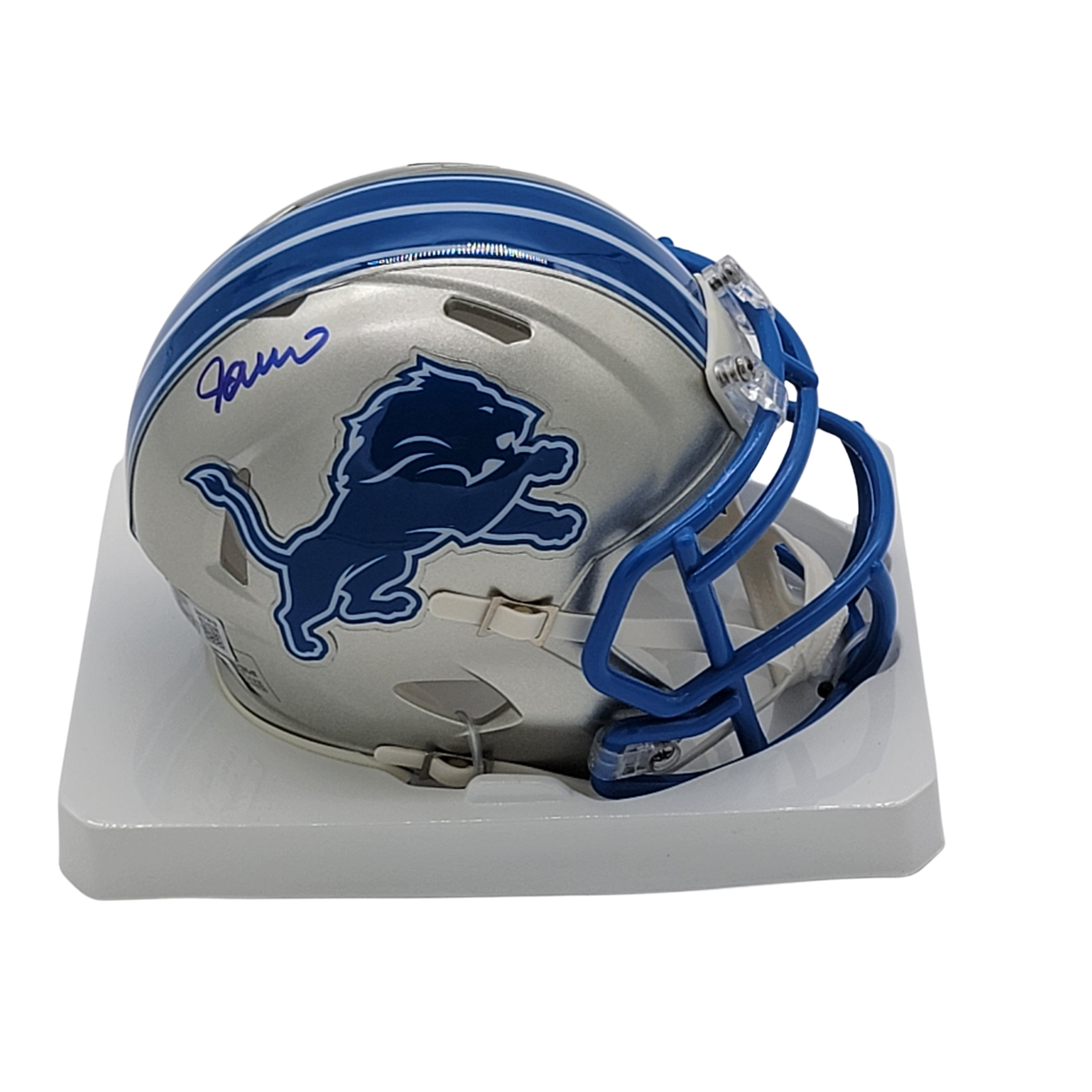 Jameson Williams Signed Detroit Lions 2024 Mini Helmet - Beckett-Powers Sports Memorabilia