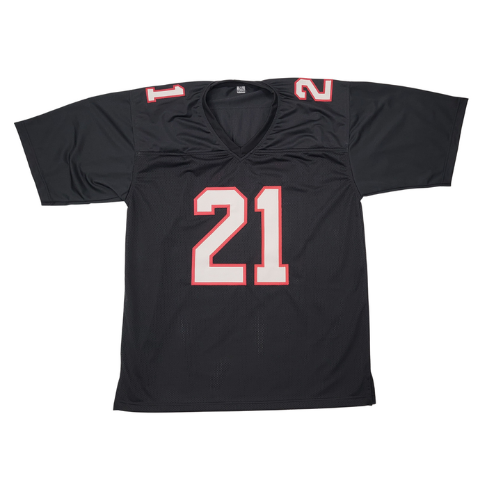 Deion Sanders Signed Atlanta Falcons Pro Style Black Jersey Beckett-Powers Sports Memorabilia