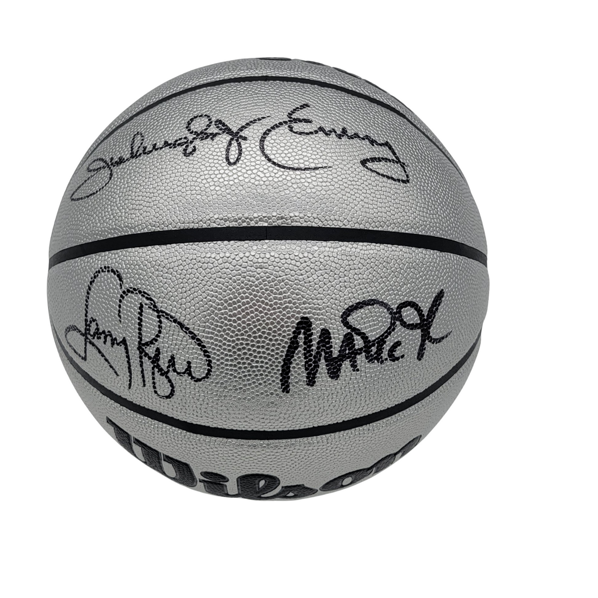 Larry Bird Julius Erving Magic Johnson Signed Celtics 76ers Lakers Platinum NBA Basketball Beckett-Powers Sports Memorabilia