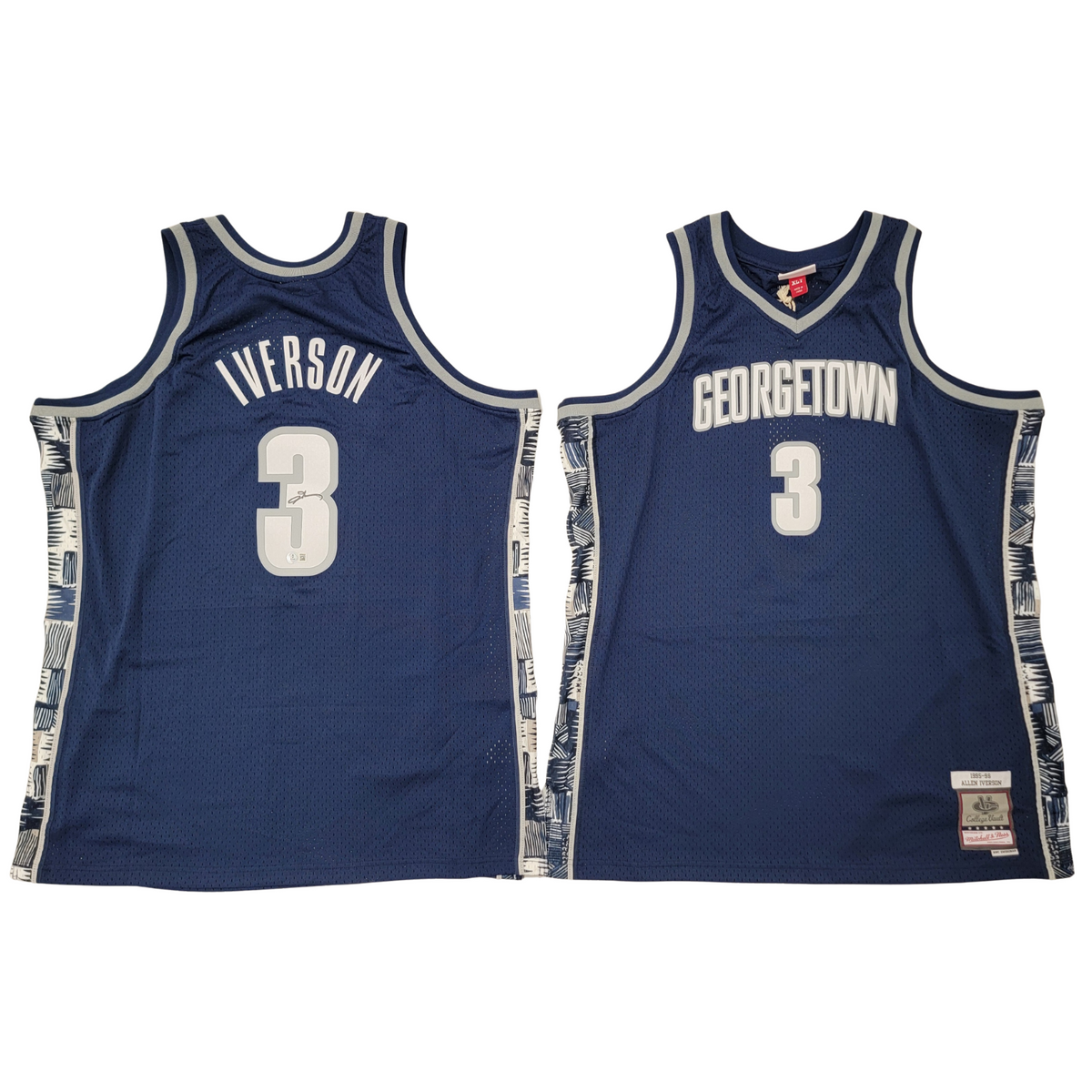 Allen Iverson Signed Georgetown Hoyas 1995-96 M&N Swingman Jersey Beckett-Powers Sports Memorabilia