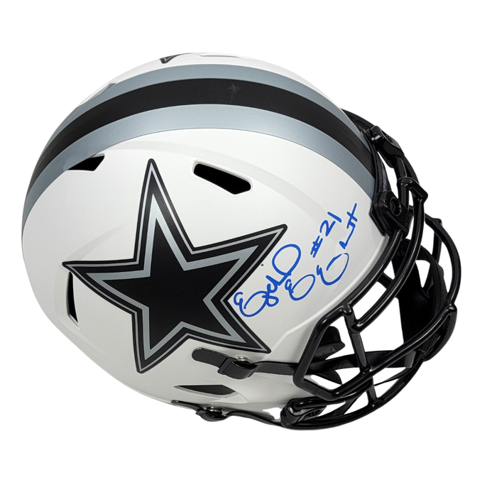 Ezekiel Elliott Signed Dallas Cowboys Riddell Speed Lunar Eclipse Replica Full Size Helmet - Beckett-Powers Sports Memorabilia