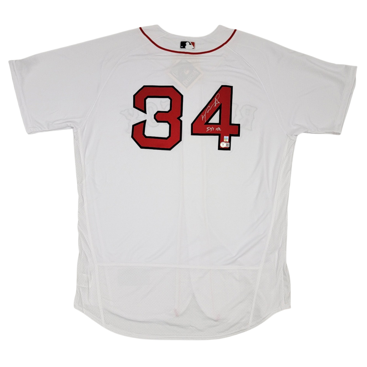 David Ortiz Autographed Boston Red Sox Authentic Jersey W/ 541 HR Beckett Witnessed-Powers Sports Memorabilia