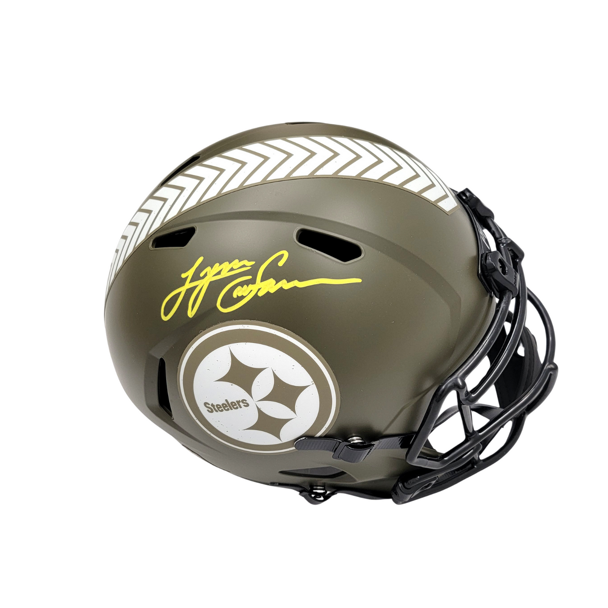 Lynn Swann Signed Pittsburgh Steelers STS Salute To Service Replica Full Size Helmet - Beckett-Powers Sports Memorabilia