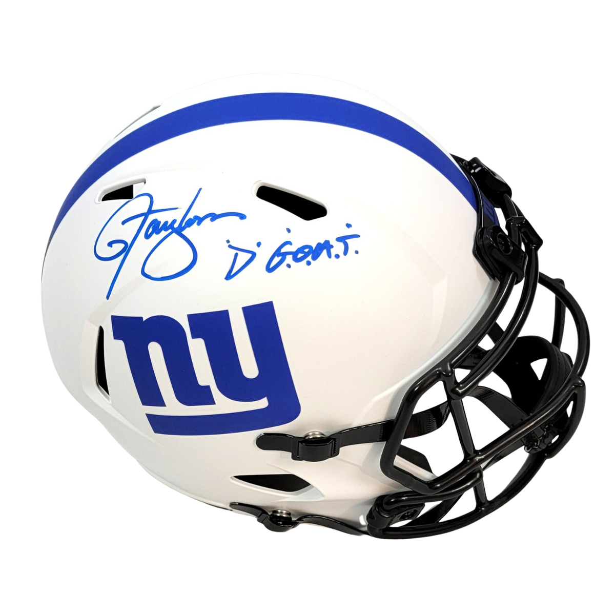 Lawrence Taylor Autographed New York Giants Riddell Lunar Eclipse Authentic Helmet W/ D G.O.A.T. Beckett Witnessed-Powers Sports Memorabilia