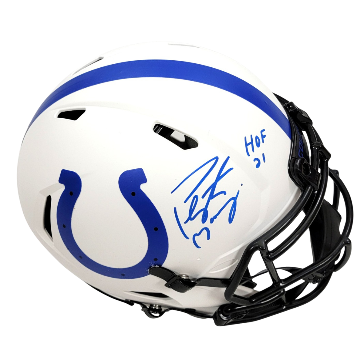 Peyton Manning Signed Indianapolis Colts Riddell Lunar Eclipse Authentic Full Size Helmet W/ HOF 21 Fanatics-Powers Sports Memorabilia
