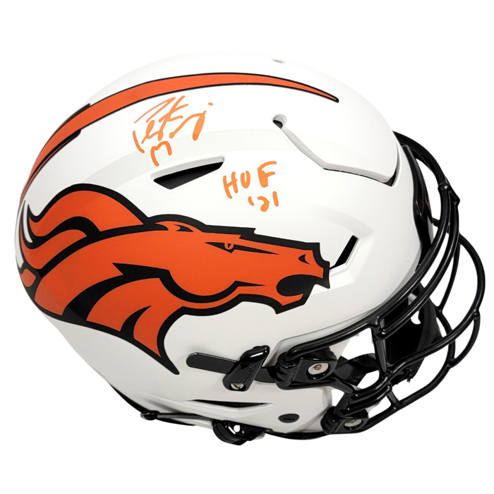Peyton Manning Signed Denver Broncos Riddell Lunar Eclipse Speed Flex Full Size Helmet W/ HOF 21 Fanatics-Powers Sports Memorabilia