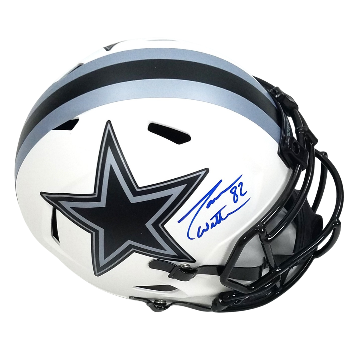 Jason Witten Autographed Dallas Cowboys Riddell Replica Lunar Eclipse Helmet Beckett Witnessed-Powers Sports Memorabilia