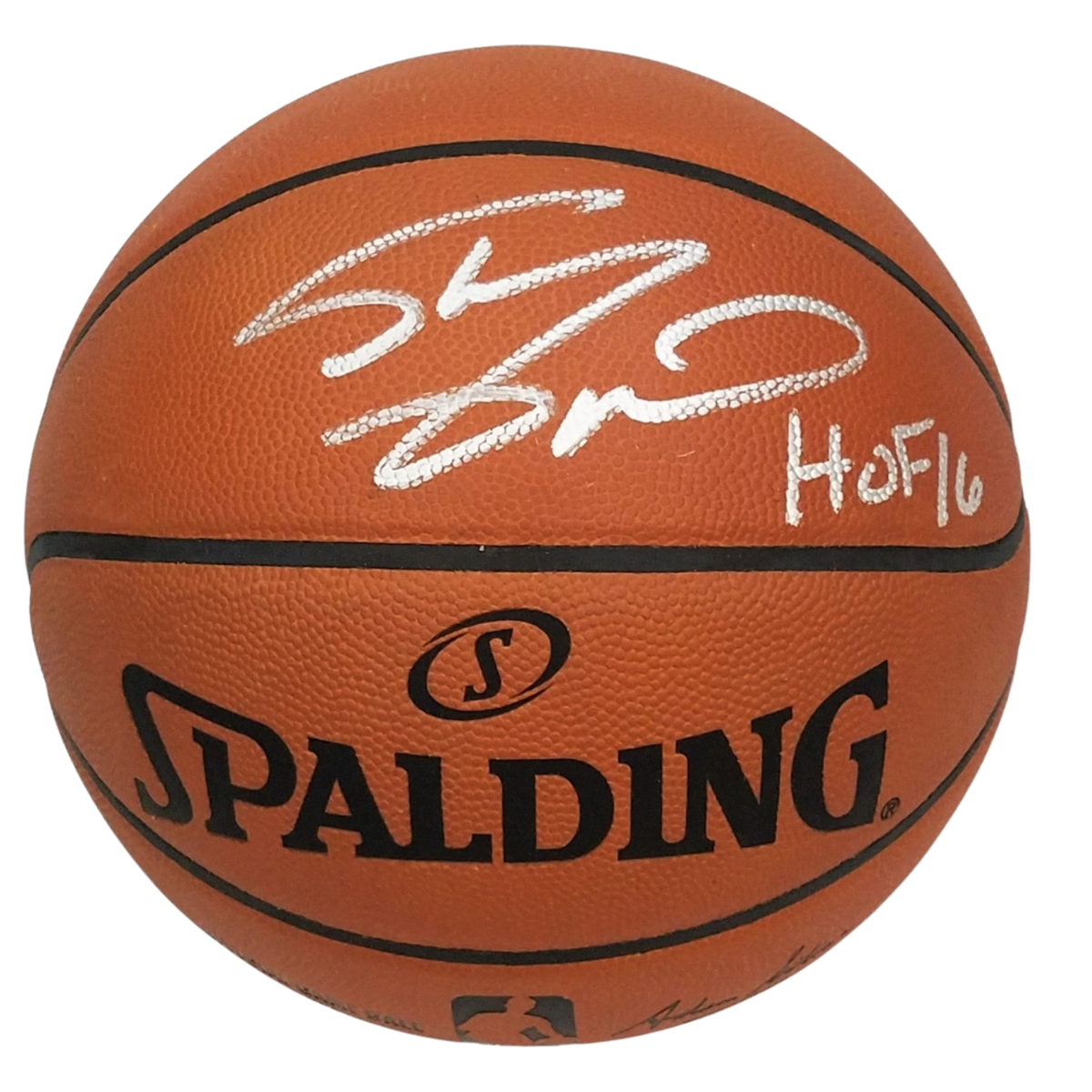 Shaquille O'Neal Autographed Los Angeles Lakers Heat Magic NBA Game Ball W/ HOF 16 Beckett Witnessed-Powers Sports Memorabilia