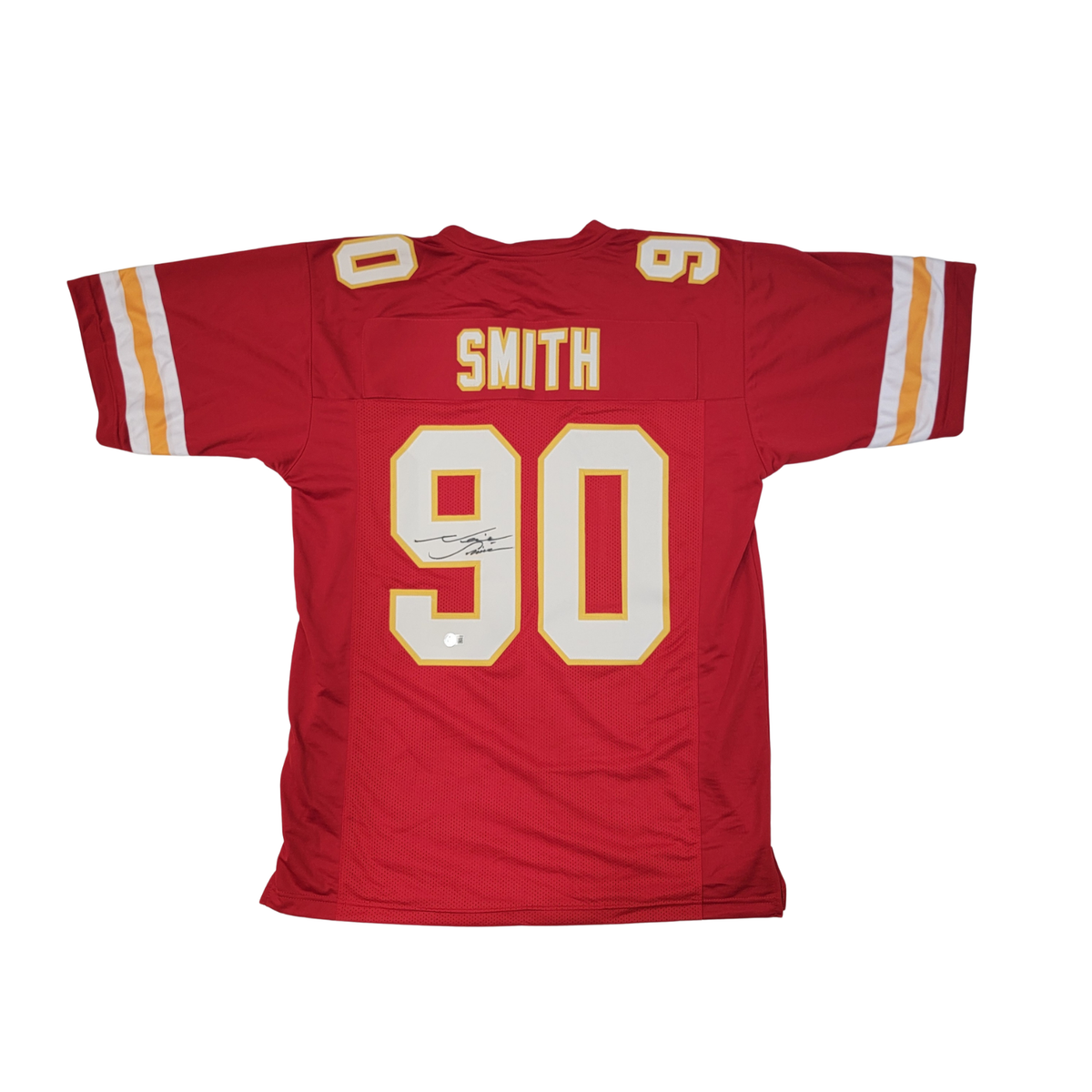 Neil Smith Signed Kansas City Chiefs Red Pro Style Jersey - Beckett-Powers Sports Memorabilia