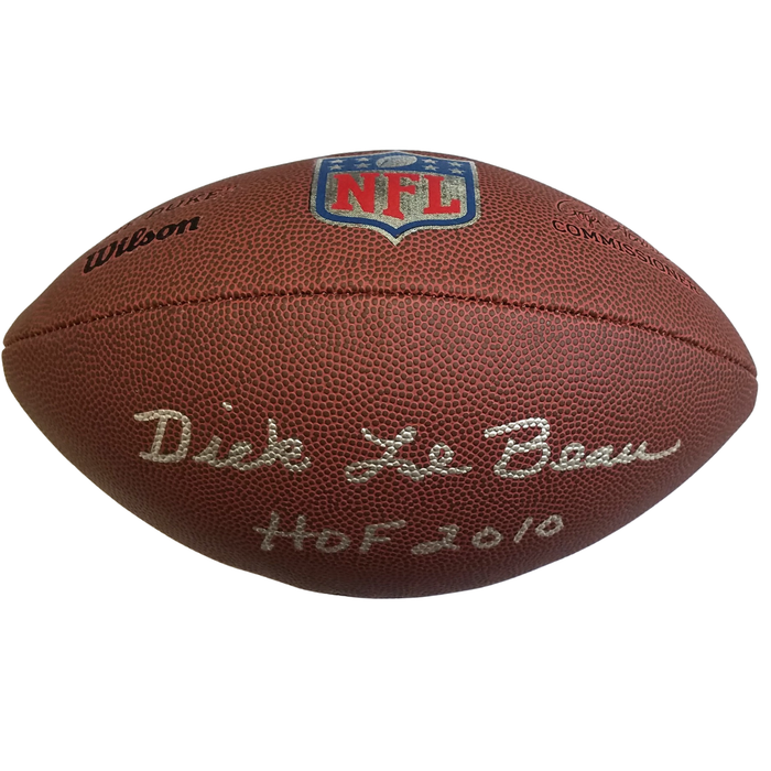 Dick LeBeau Signed Detroit Lions NFL Replica Duke Football W/ HOF 2010 - Beckett-Powers Sports Memorabilia