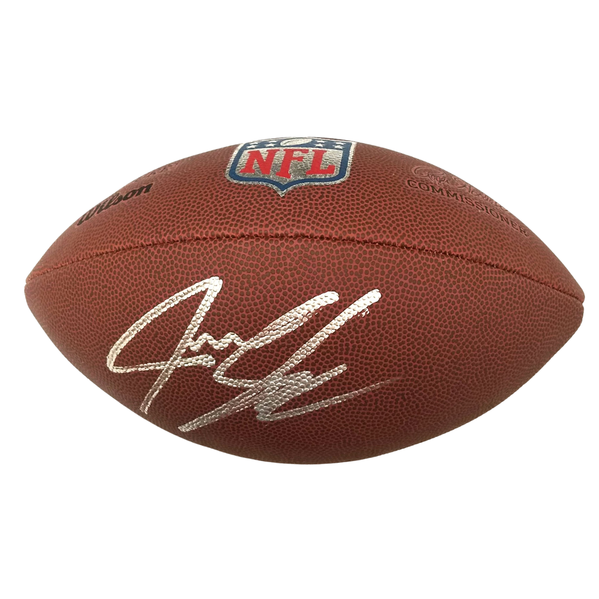 Jeremy Shockey Autographed New York Giants Saints NFL Replica Duke Football JSA Witnessed-Powers Sports Memorabilia