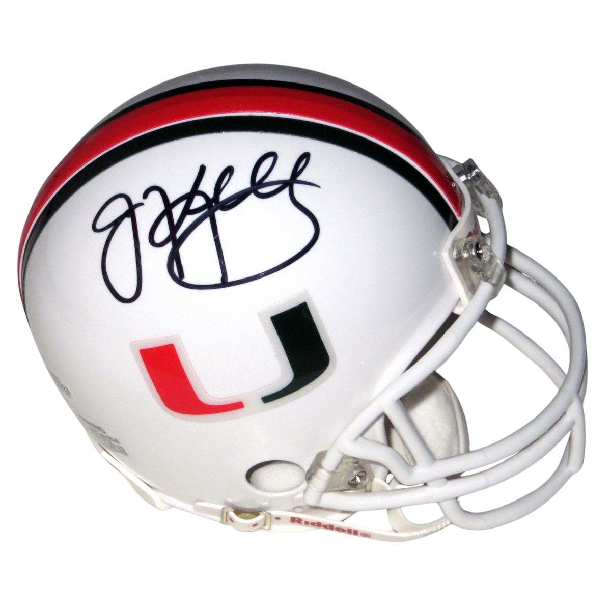 Jim Kelly Autographed Miami Hurricanes Mini Helmet Beckett Authenticated-Powers Sports Memorabilia