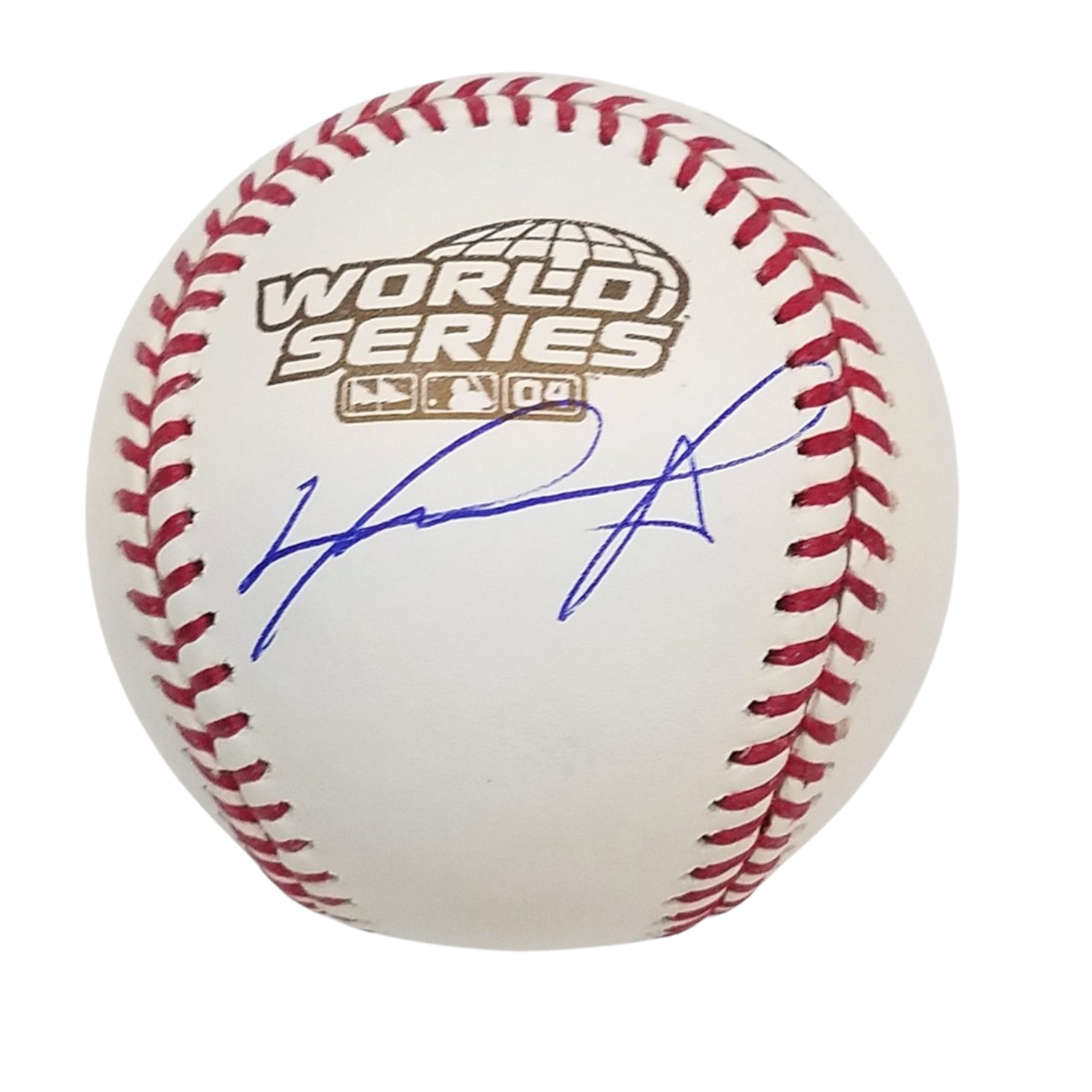 David Ortiz Autographed Boston Red Sox 2004 World Series Baseball Beckett Witnessed-Powers Sports Memorabilia