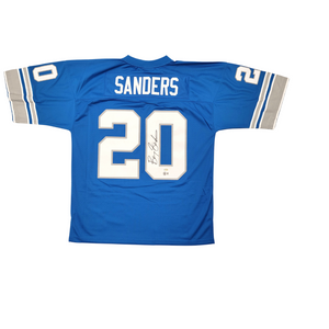 Barry Sanders Signed Detroit Lions 1996 Mitchell & Ness Jersey - Beckett-Powers Sports Memorabilia