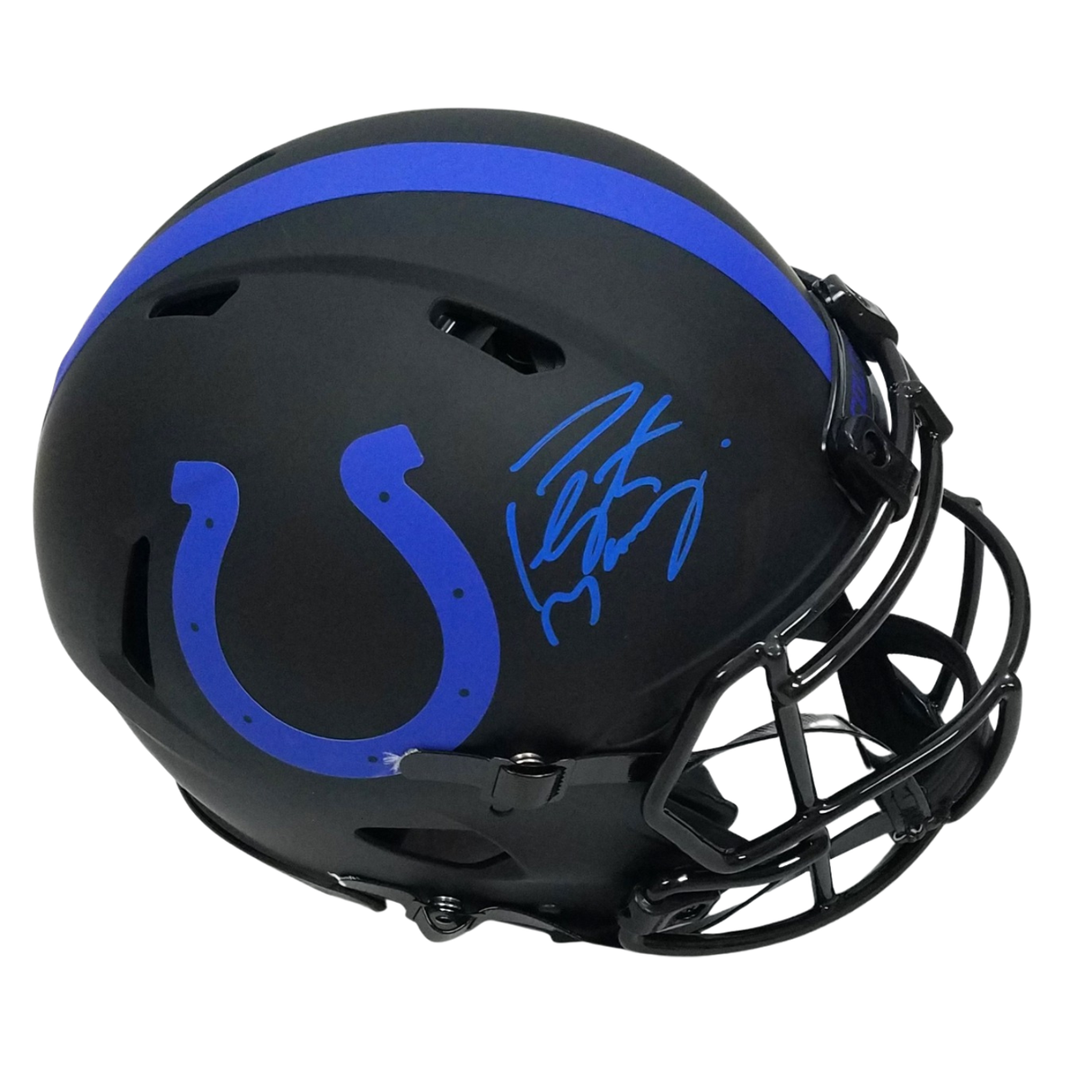Peyton Manning Autographed Indianapolis Colts Riddell Eclipse Authentic Helmet Fanatics Authentic-Powers Sports Memorabilia