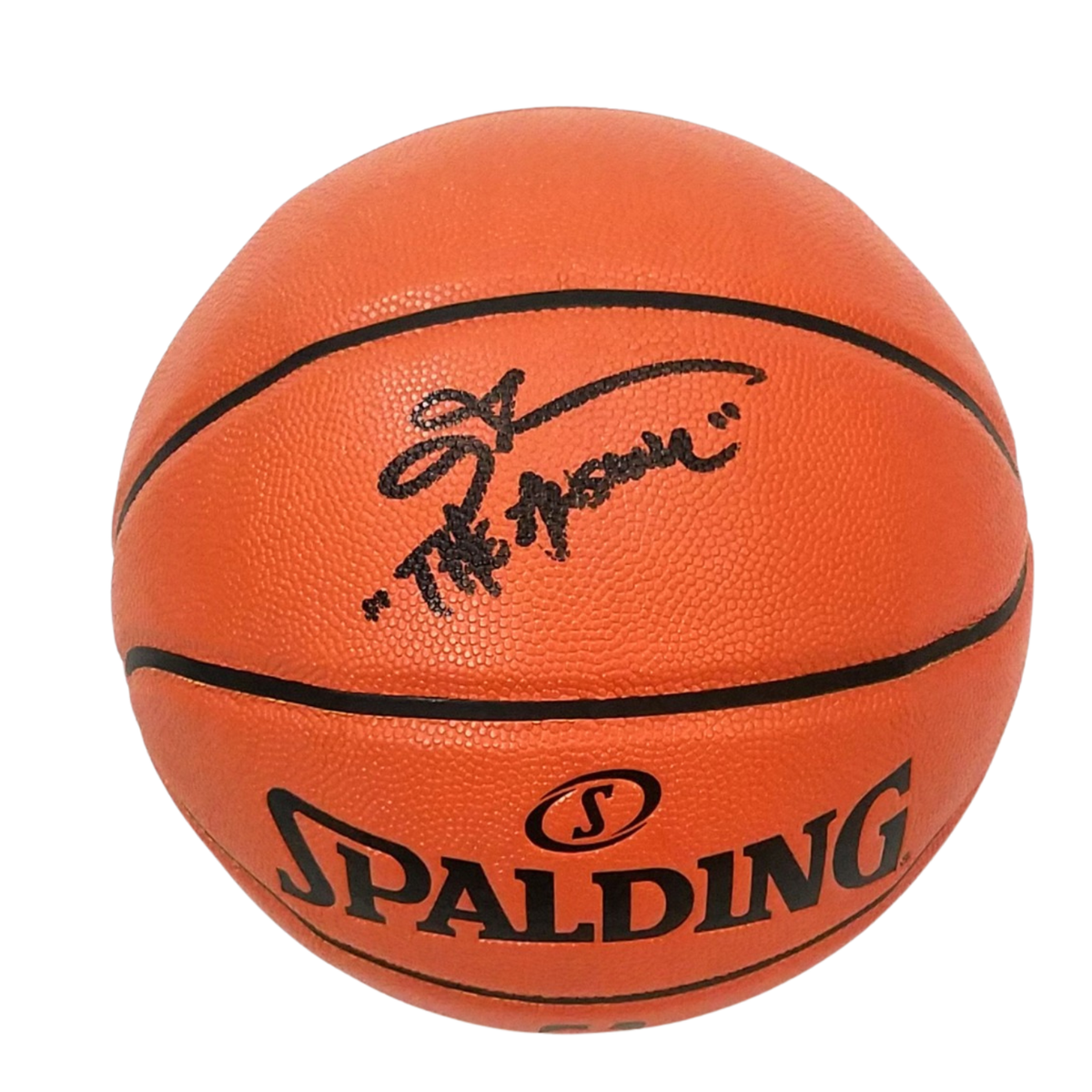Allen Iverson Autographed Philadelphia 76ers NBA Replica Game Basketball W/ The Answer Beckett Witnessed Black-Powers Sports Memorabilia