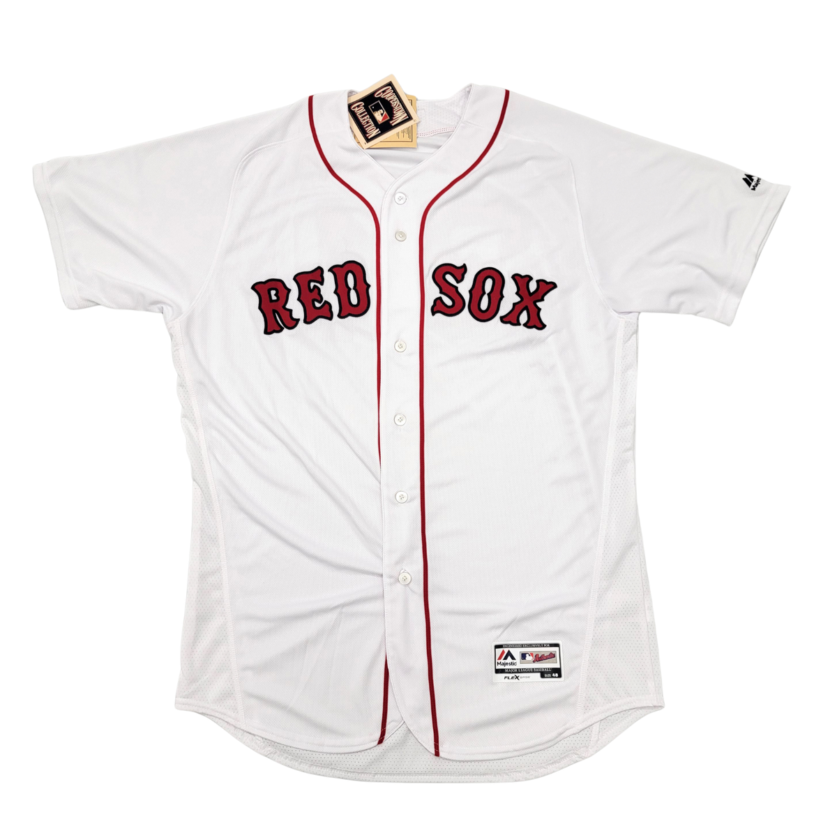 David Ortiz Autographed Boston Red Sox Majestic White Authentic Jersey W/ HOF 22,Big Papi, 3X WS Champ & 13 WS MVP Beckett Witnessed-Powers Sports Memorabilia