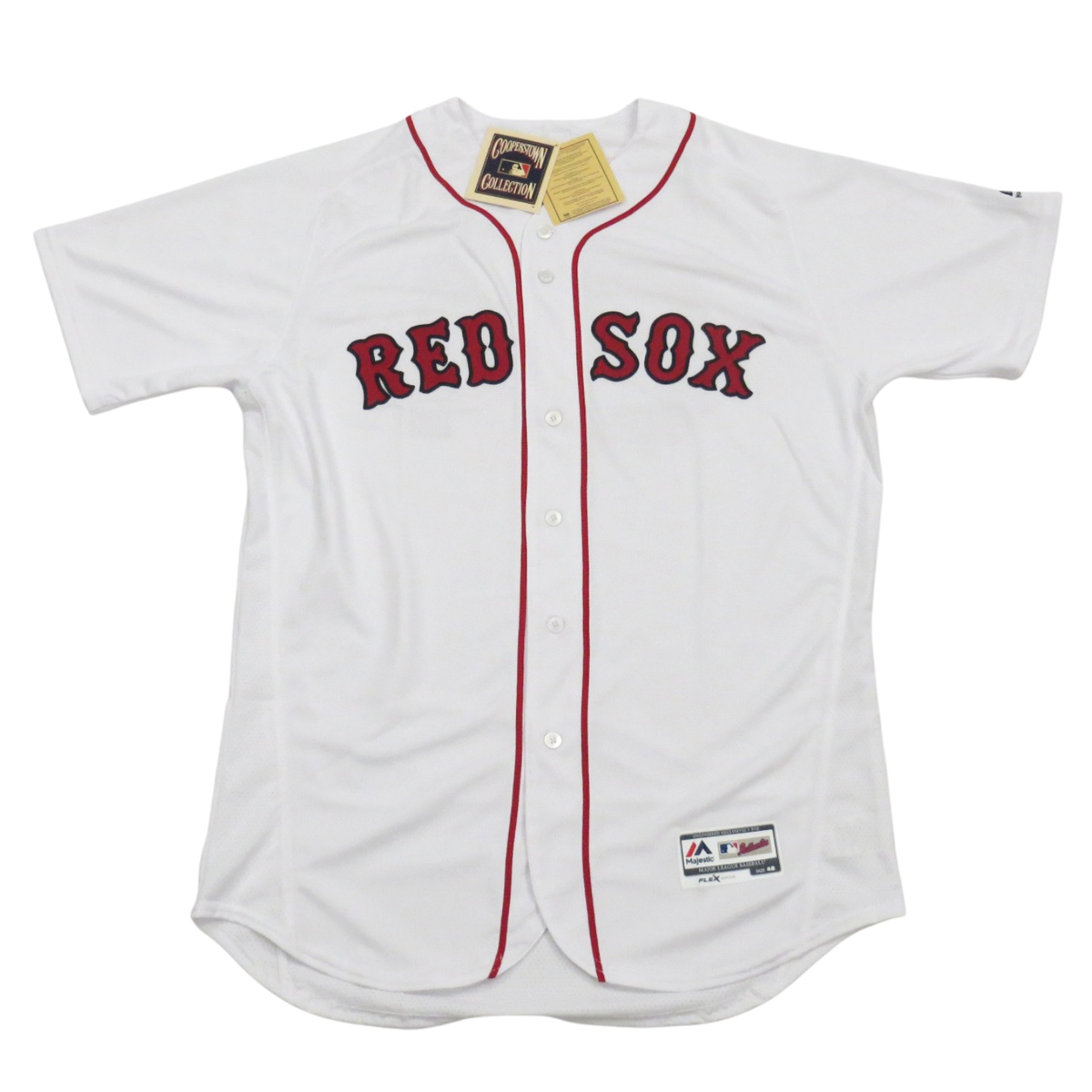 David Ortiz Autographed Boston Red Sox Majestic White Authentic Jersey W/Big Papi Beckett Witnessed-Powers Sports Memorabilia