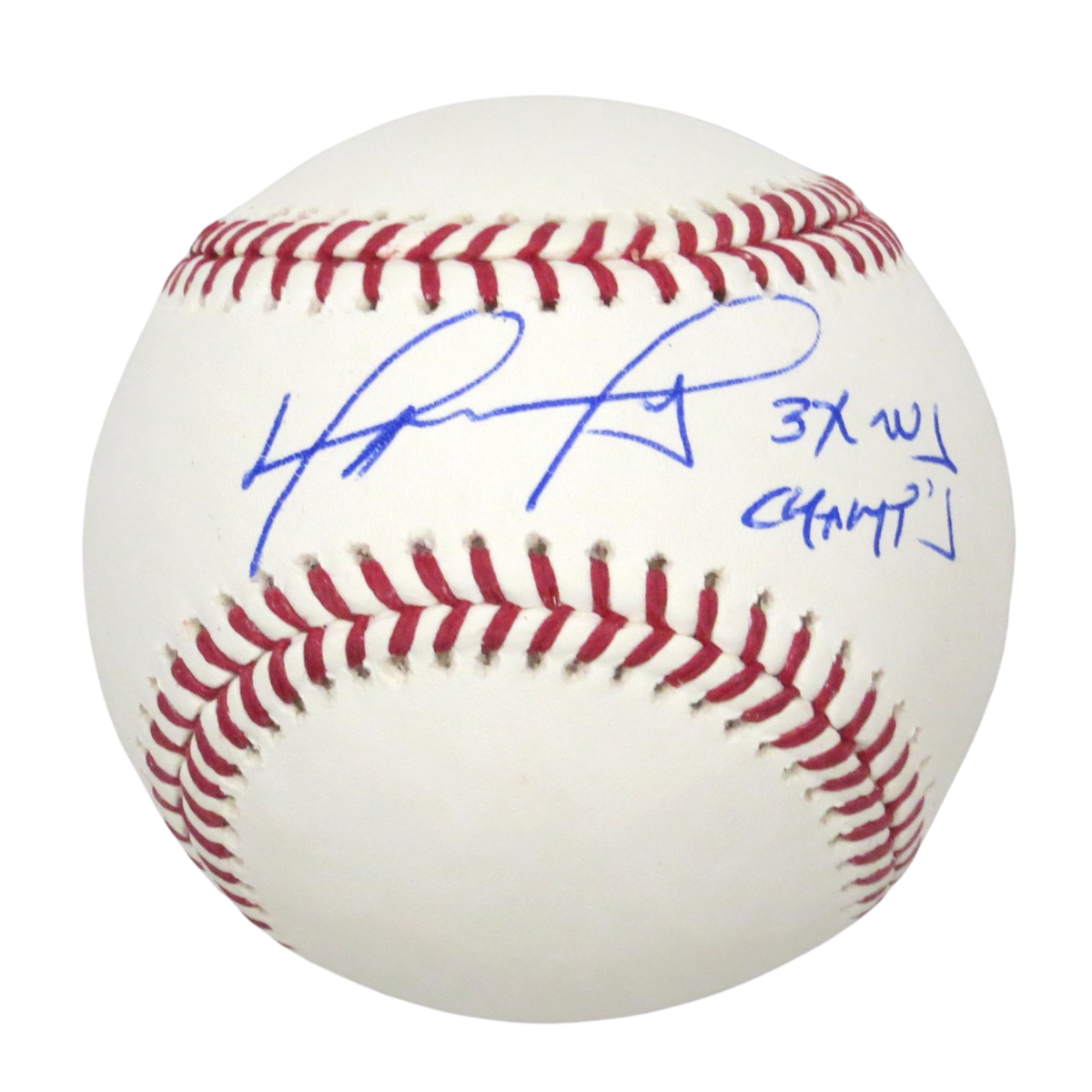David Ortiz Autographed Boston Red Sox MLB Baseball W/ 3X WS Champs Beckett Witnessed-Powers Sports Memorabilia