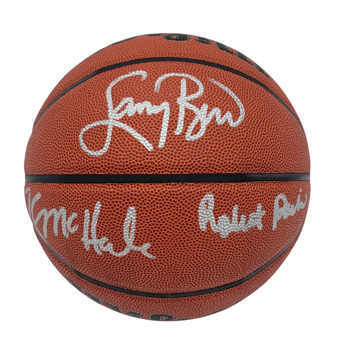 Larry Bird Kevin McHale Robert Parish Signed Boston Celtics Wilson NBA I/O Basketball - Beckett-Powers Sports Memorabilia