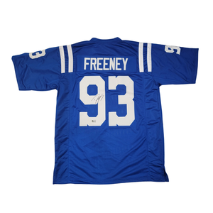 Dwight Freeney Signed Indianapolis Colts Blue Pro Style Jersey - Beckett-Powers Sports Memorabilia