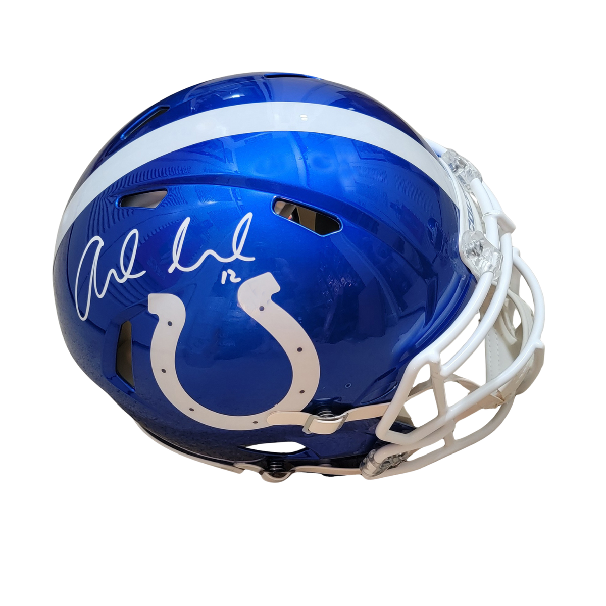 Andrew Luck Signed Indianapolis Colts Flash Authentic Full Size Helmet - Beckett-Powers Sports Memorabilia