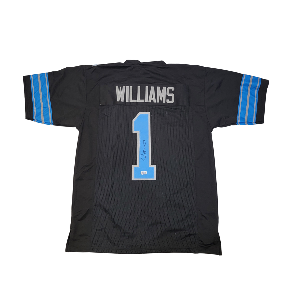 Jameson Williams Signed Detroit Lions 2024 Black ALT #1 Pro Style Jersey - Beckett-Powers Sports Memorabilia