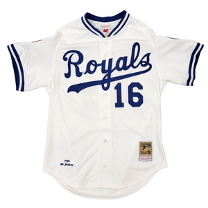 Bo Jackson Signed Kansas City Royals M&N 1989 All Star Game White Authentic Jersey - Beckett-Powers Sports Memorabilia