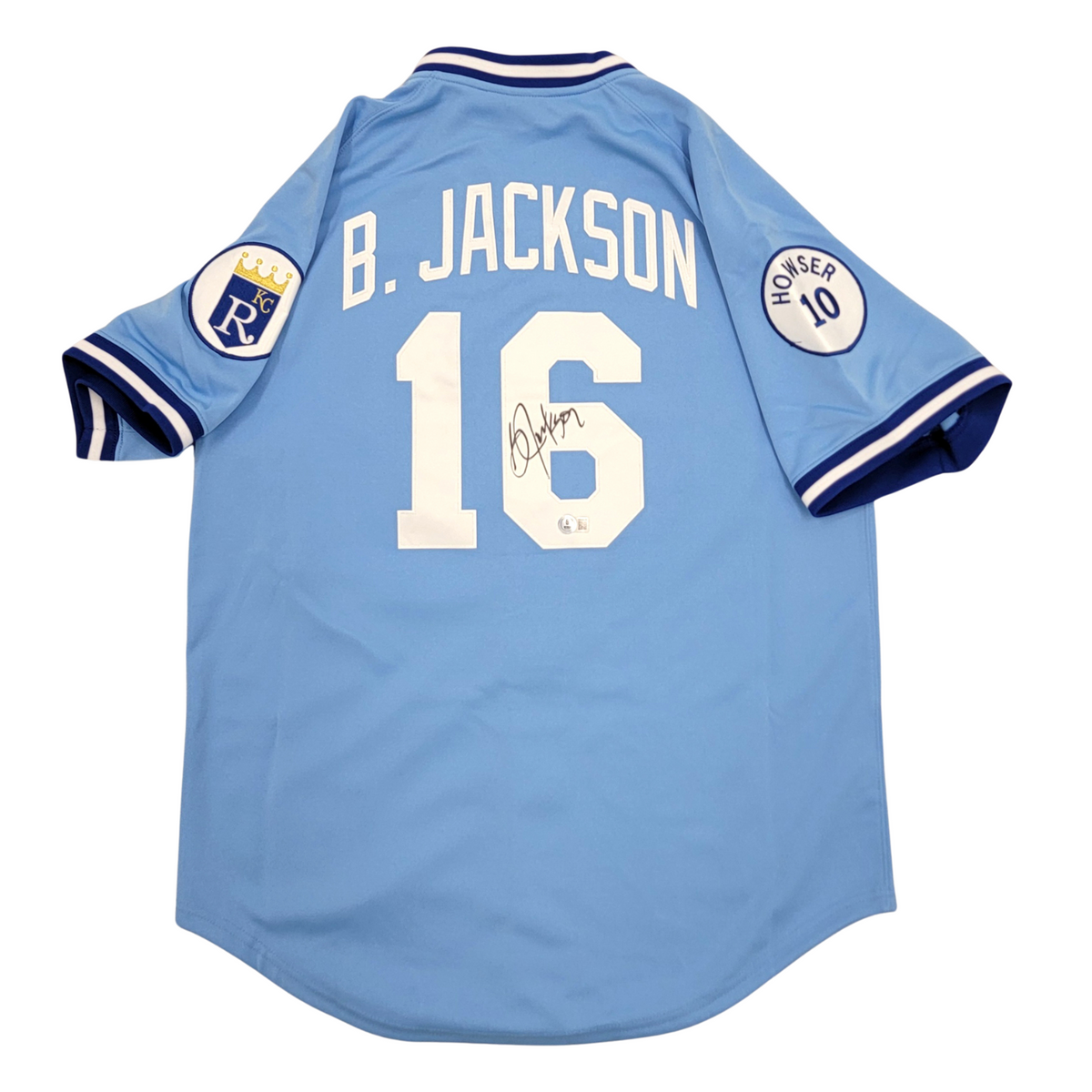 Bo Jackson Signed Kansas City Royals 1987 Blue M&N Authentic Jersey - Beckett-Powers Sports Memorabilia