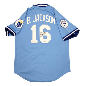Bo Jackson Signed Kansas City Royals 1987 Blue M&N Authentic Jersey - Beckett-Powers Sports Memorabilia