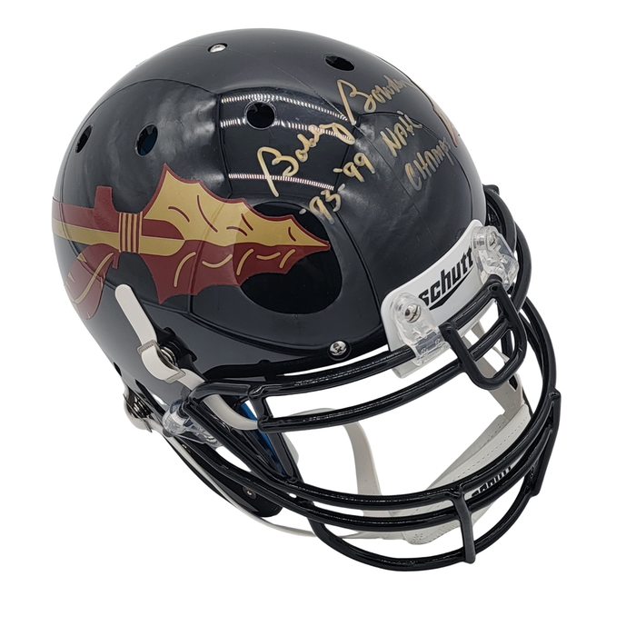 Bobby Bowden Signed Florida State Seminoles Schutt Authentic Black Full Size Helmet W/Natl Champs Beckett Witness-Powers Sports Memorabilia