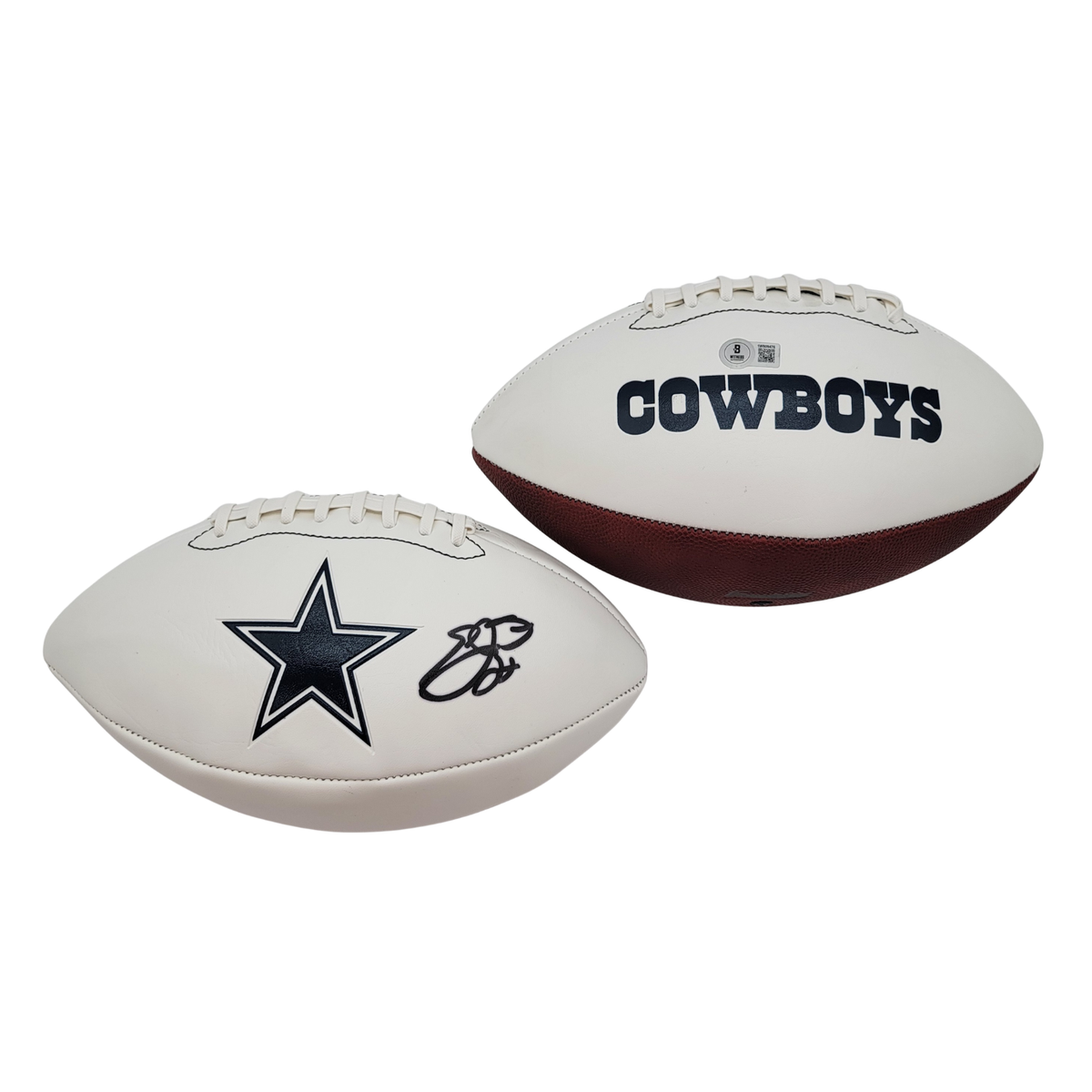 Emmitt Smith Signed Dallas Cowboys Logo Football - Beckett-Powers Sports Memorabilia