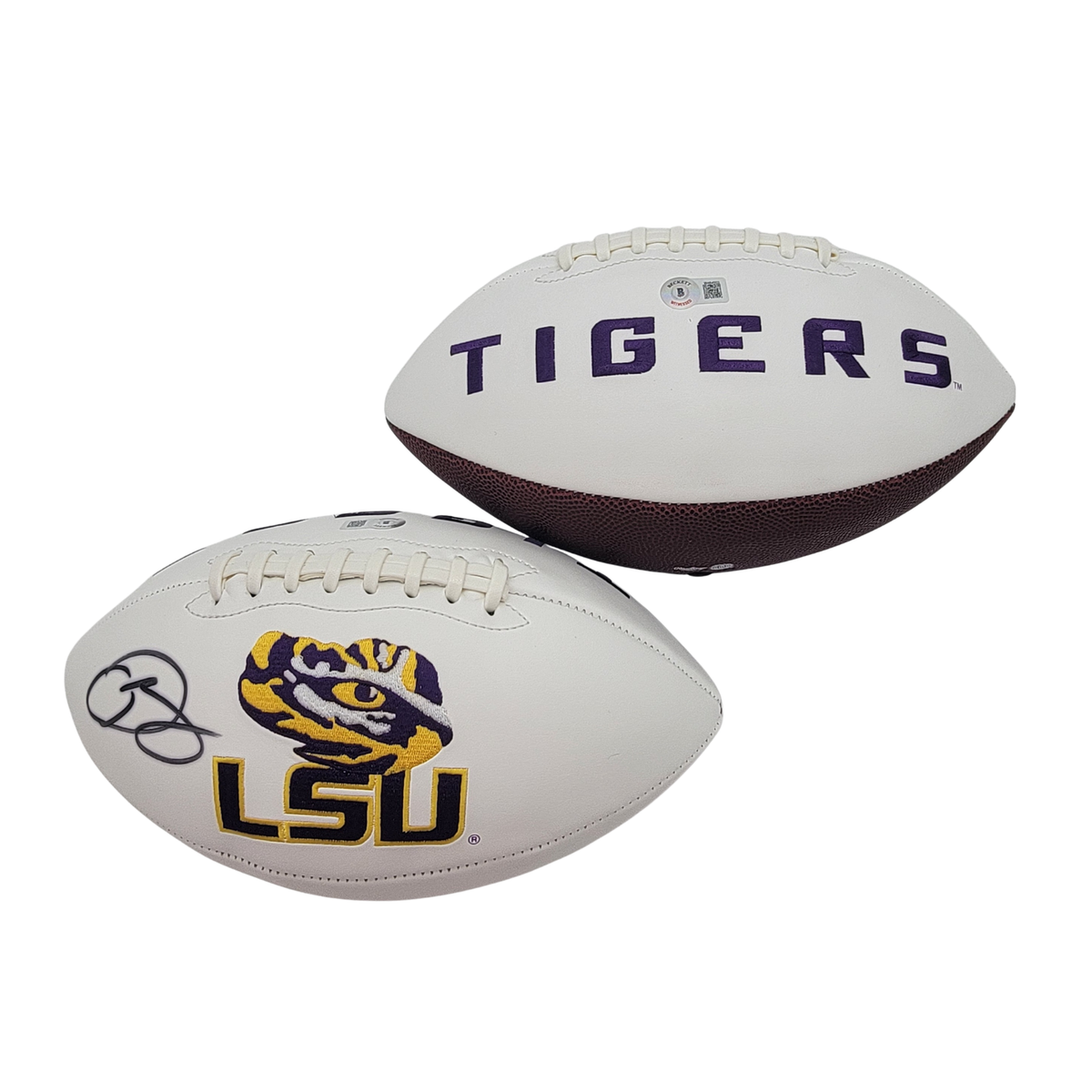 Odell Beckham Jr. Signed LSU Tigers Logo Football - Beckett-Powers Sports Memorabilia