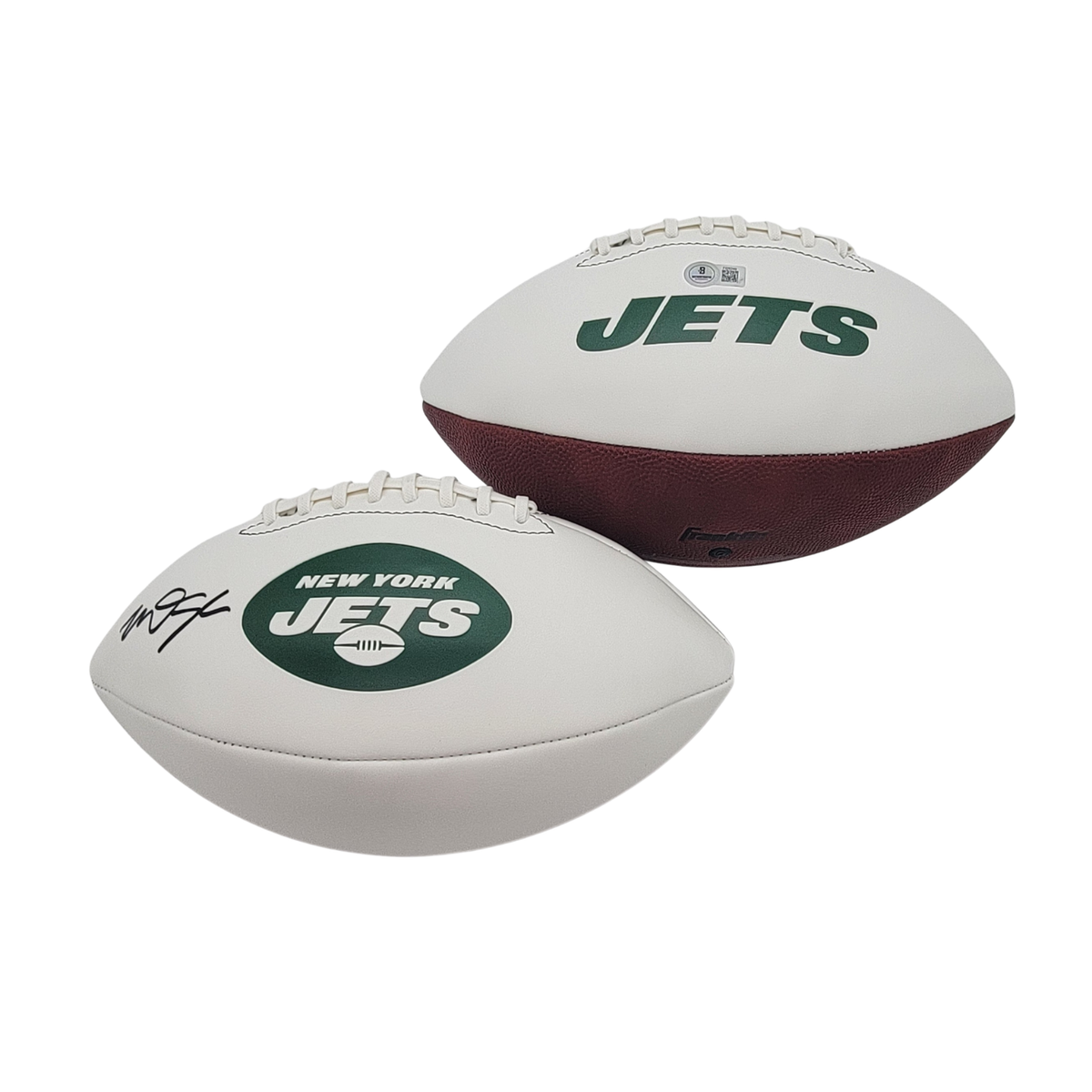 Mason Taylor Signed New York Jets Logo Football - Beckett-Powers Sports Memorabilia
