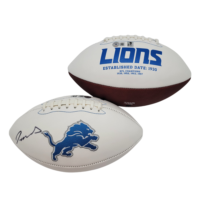 Jameson Williams Signed Detroit Lions Logo Football - Beckett-Powers Sports Memorabilia