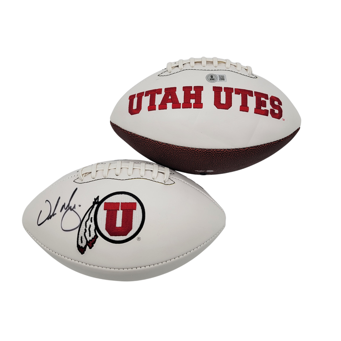 Urban Meyer Signed Utah Utes Logo Football - Beckett-Powers Sports Memorabilia