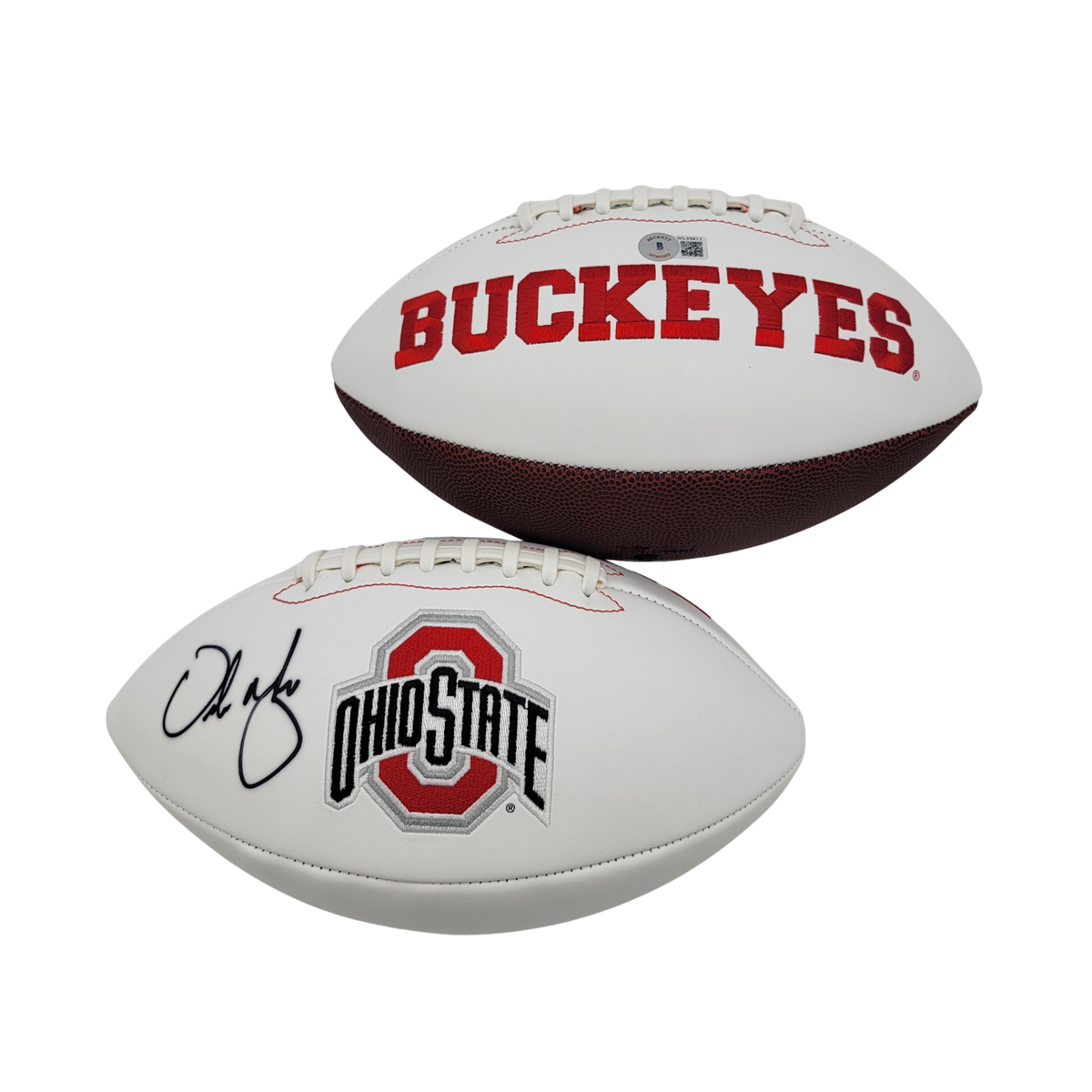 Urban Meyer Autographed Ohio State Buckeyes Logo Football Beckett Authenticated-Powers Sports Memorabilia