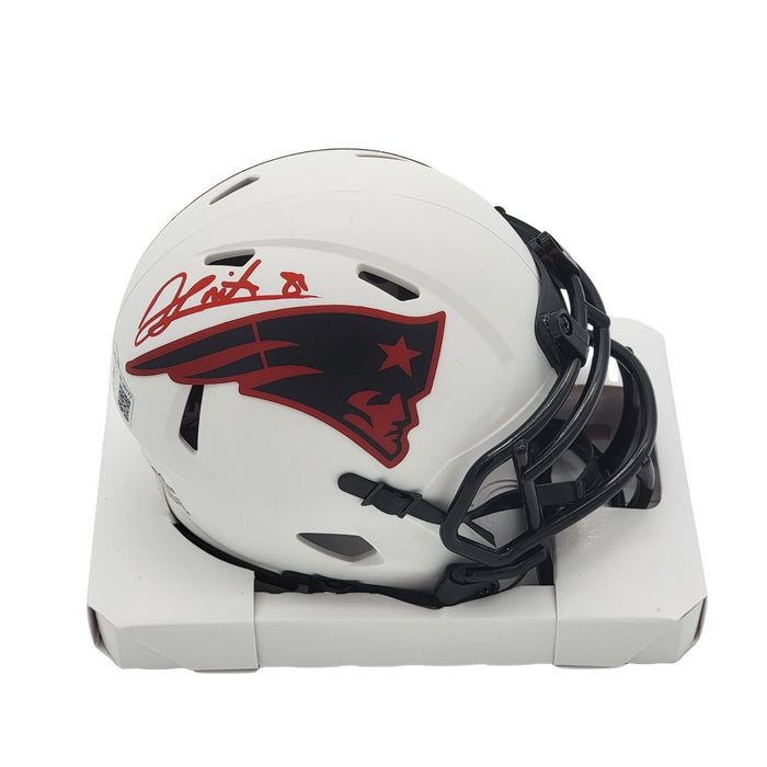 Jonnu Smith Signed New England Patriots Riddell Lunar Eclipse Mini Helmet Beckett Witness-Powers Sports Memorabilia
