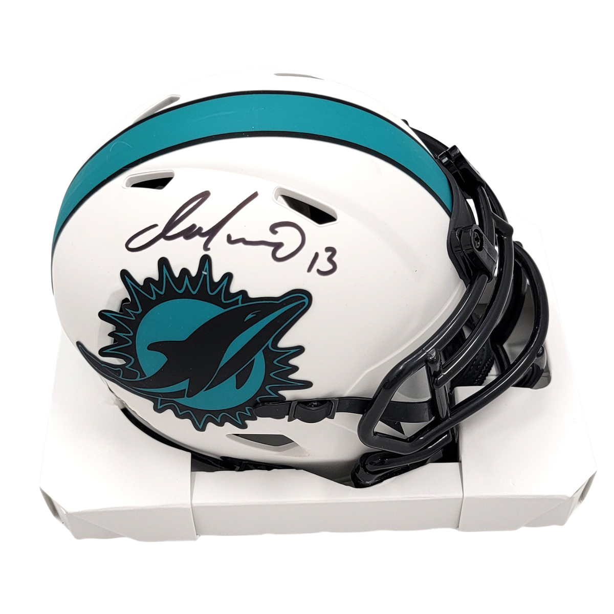 Dan Marino Signed Miami Dolphins Lunar Eclipse Mini Helmet - Beckett-Powers Sports Memorabilia
