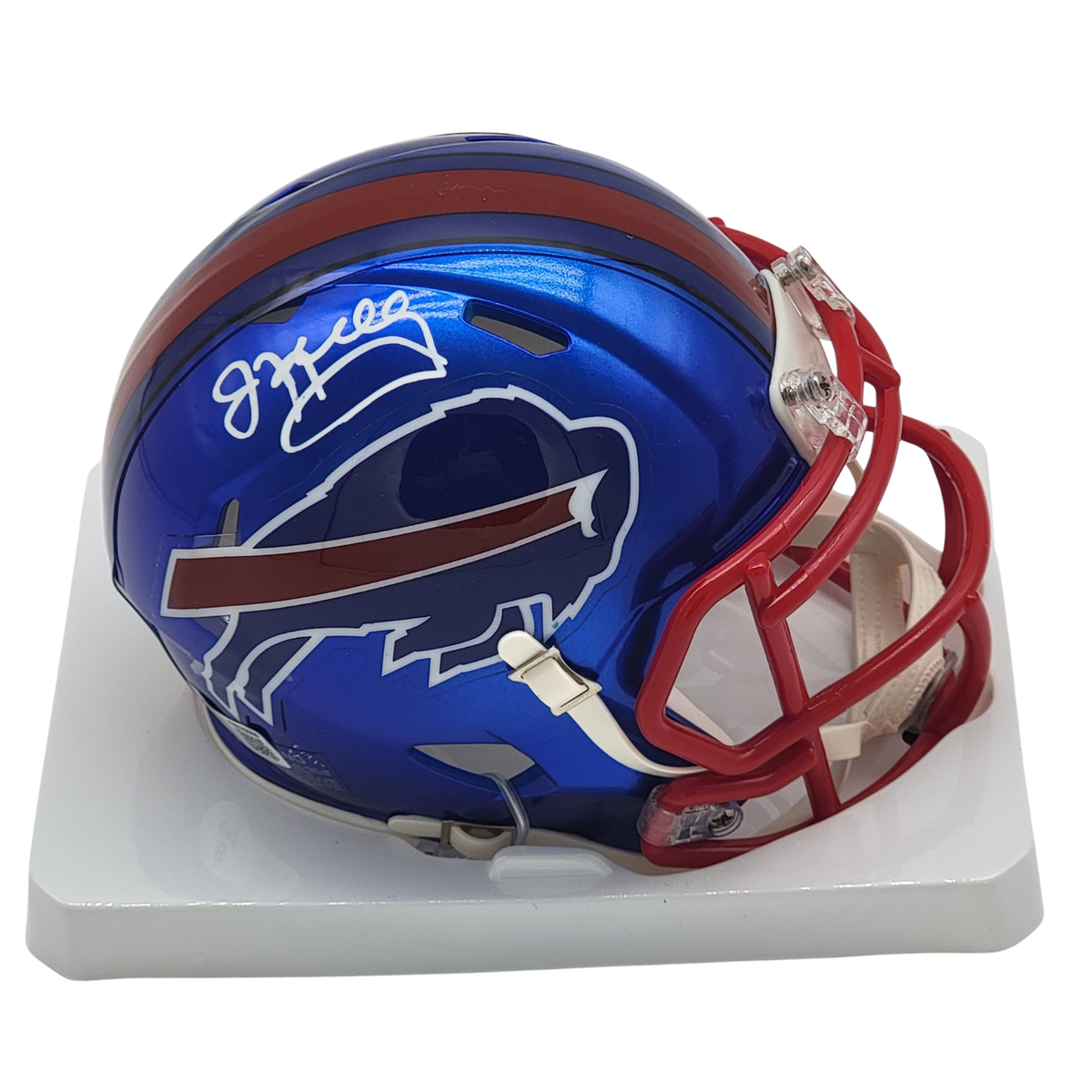 Jim Kelly Signed Buffalo Bills Flash Mini Helmet - Beckett-Powers Sports Memorabilia