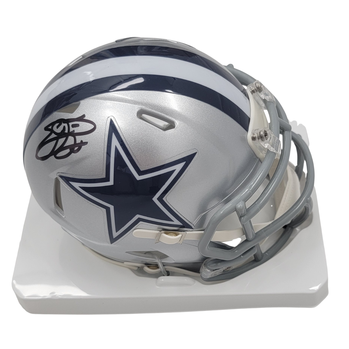 Emmitt Smith Signed Dallas Cowboys Mini Helmet - Beckett-Powers Sports Memorabilia
