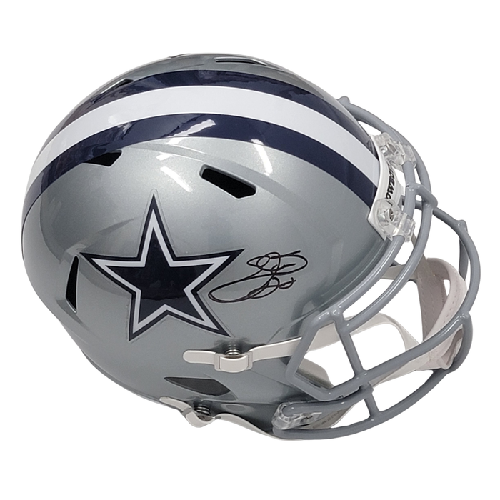 Emmitt Smith Signed Dallas Cowboys Replica Full Size Helmet - Beckett-Powers Sports Memorabilia